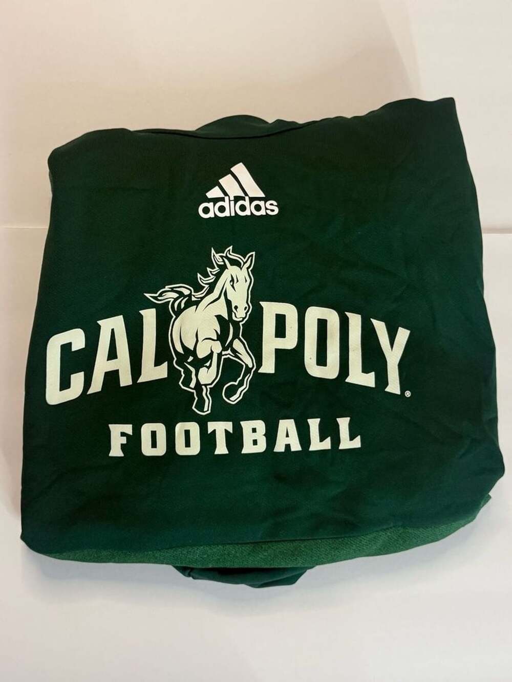 Adidas Cal Poly Football Pullover Hoodie Size L Green